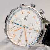 IWC Portugieser Chronograph Automatic Watch IW371445 41mm Original Strap Swiss