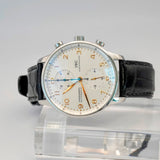 IWC Portugieser Chronograph Automatic Watch IW371445 41mm Original Strap Swiss
