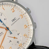 IWC Portugieser Chronograph Automatic Watch IW371445 41mm Original Strap Swiss