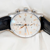 IWC Portugieser Chronograph Automatic Watch IW371445 41mm Original Strap Swiss