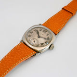 Vintage Cyma Watch 6 Jewels Cushion Case Wire Lug Wristwatch Swiss Made