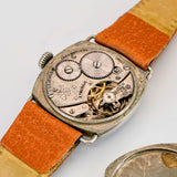 Vintage Cyma Watch 6 Jewels Cushion Case Wire Lug Wristwatch Swiss Made