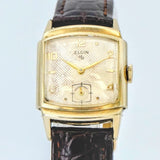 Vintage Elgin DuraPower Watch Textured Dial 17 Jewels Grade 683 27mm Fancy Lugs