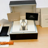 2018 IWC Portofino Automatic 37 Watch IW458101 Date Diamond Silver-Tone Dial B&P