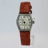 1929 Illinois Ensign Art Deco Watch 15 Jewels Grade 903 Sub-second 14K White GF