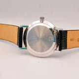 Vtg Jules Jurgensen 14K Gold Dress Mechanical Watch 32mm Diamond Bezel & Dial
