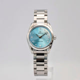 Omega Ladies Seamaster Aqua Terra Ice Blue & Diamond Dial 220.10.28.60.53001 Box & Papers