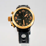 U-Boat Flightdeck 43 Chronograph Automatic Watch U-7750/43 Date 43mm - 18K Gold Bezell - B&P
