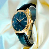 Omega De Ville Prestige Co-Axial Chronometer Watch 18K Gold 39.5mm Date - Ref. 424.53.40.21.03.001