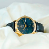 Omega De Ville Prestige Co-Axial Chronometer Watch 18K Gold 39.5mm Date - Ref. 424.53.40.21.03.001