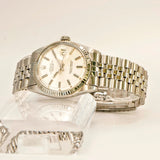 1963 Rolex Datejust 36 Watch 1601 Oyster Perpetual White Gold Bezel & S.S. Case and Jubilee Bracelet