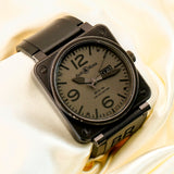 Bell & Ross BR 01-96 Commando Automatic Watch Date 46mm Black PVD Steel Limited Edition - BR 01-96-S - 2 Extra straps + tools