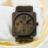 Bell & Ross BR 01-96 Commando Automatic Watch Date 46mm Black PVD Steel Limited Edition - BR 01-96-S - 2 Extra straps + tools