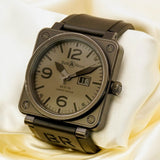 Bell & Ross BR 01-96 Commando Automatic Watch Date 46mm Black PVD Steel Limited Edition - BR 01-96-S - 2 Extra straps + tools