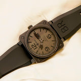 Bell & Ross BR 01-96 Commando Automatic Watch Date 46mm Black PVD Steel Limited Edition - BR 01-96-S - 2 Extra straps + tools