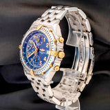 Breitling Chronomat Automatic Chronograph Watch B13050.1 40mm Blue Dial S.S.