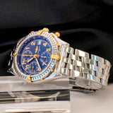 Breitling Chronomat Automatic Chronograph Watch B13050.1 40mm Blue Dial S.S.