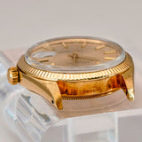 1974 Rolex Oyster Perpetual Date Watch 1503 34mm 14K Yellow Gold Fluted Bezel