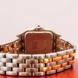 Cartier Panthere Quartz Watch 29mm Date 2-Tone SS 2-Row Yellow Gold Bracelet - Box & Papers