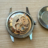 1954 Omega Automatic Watch Cal. 490 17 Jewels Wristwatch 34mm S.S. Black Dial