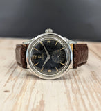 1954 Omega Automatic Watch Cal. 490 17 Jewels Wristwatch 34mm S.S. Black Dial