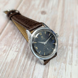 1954 Omega Automatic Watch Cal. 490 17 Jewels Wristwatch 34mm S.S. Black Dial