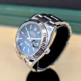 2004 Rolex Datejust Turn-O-Graph Watch 36 116264 Black Dial Oyster Bracelet - Cal. 3135