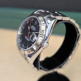 2004 Rolex Datejust Turn-O-Graph Watch 36 116264 Black Dial Oyster Bracelet - Cal. 3135