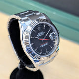 2004 Rolex Datejust Turn-O-Graph Watch 36 116264 Black Dial Oyster Bracelet - Cal. 3135