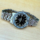 1960s Zodiac Sea Wolf Automatic Watch 722-946 35.5mm Bakelite Bezel ALL S.S. Wristwatch - Original Bracelet