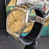 1985 Rolex Datejust 36 Watch 16013 ALL Two-Tone Factory Oyster Bracelet - Service Box & Papers!