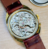 1960s Favre-Leuba Chronograph Watch 30232 Valjoux 23 Manual Wind Wristwatch