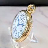 1934 Elgin B.W. Raymond Pocket Watch Railroad Grade 506 Lever Set 21 Jewels 16s Openface 10K G.F. Up Down Indicator