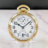 1934 Elgin B.W. Raymond Pocket Watch Railroad Grade 506 Lever Set 21 Jewels 16s Openface 10K G.F. Up Down Indicator