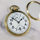 1934 Elgin B.W. Raymond Pocket Watch Railroad Grade 506 Lever Set 21 Jewels 16s Openface 10K G.F. Up Down Indicator