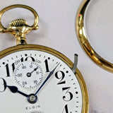 1910 Elgin B.W. Raymond Pocket Watch 18s Railroad Grade 240 Lever 19J Up Down Indicator