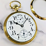 1910 Elgin B.W. Raymond Pocket Watch 18s Railroad Grade 240 Lever 19J Up Down Indicator