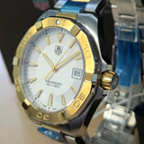 TAG Heuer Aquaracer Watch WAY1120.BB0930 Date Two-Tone S.S. - Brand-New B/Papers