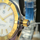 TAG Heuer Aquaracer Watch WAY1120.BB0930 Date Two-Tone S.S. - Brand-New B/Papers