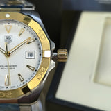 TAG Heuer Aquaracer Watch WAY1120.BB0930 Date Two-Tone - Brand-New B/Papers