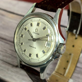 1968 Omega Geneve Watch 136.015 Cal. 613 Date 35mm S.S. Wristwatch