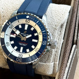 Breitling Superocean Automatic 46 Watch A17378 Chronometer Blue Dial - Box & Papers!
