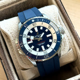 Breitling Superocean Automatic 46 Watch A17378 Chronometer Blue Dial - Box & Papers!