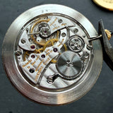 1974 Audemars Piguet 18K Gold Dress Watch Black Dial & Diamond-Set Hands Cal. 2003/1 Ultra Thin