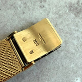 1974 Audemars Piguet 18K Gold Dress Watch Black Dial & Diamond-Set Hands Cal. 2003/1 Ultra Thin