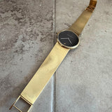 1974 Audemars Piguet 18K Gold Dress Watch Black Dial & Diamond-Set Hands Cal. 2003/1 Ultra Thin