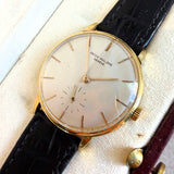 Circa 1960 Patek Philippe Calatrava 18K Gold Watch Ref. 3410 Cal. 27-AM400 35mm Amagnetic - Original Box, Strap & Buckle