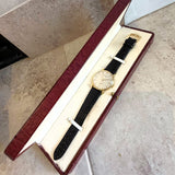 Circa 1960 Patek Philippe Calatrava 18K Gold Watch Ref. 3410 Cal. 27-AM400 35mm Amagnetic - Original Box, Strap & Buckle