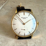 Circa 1960 Patek Philippe Calatrava 18K Gold Watch Ref. 3410 Cal. 27-AM400 35mm Amagnetic - Original Box, Strap & Buckle