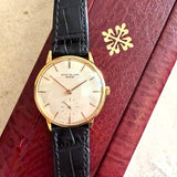 Circa 1960 Patek Philippe Calatrava 18K Gold Watch Ref. 3410 Cal. 27-AM400 35mm Amagnetic - Original Box, Strap & Buckle